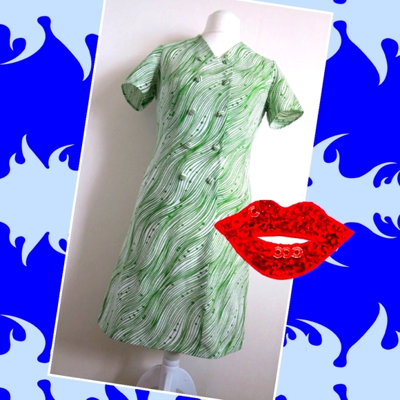 PIRKKOS PUKU FINLAND 1960s psychedelic mod dress - Picture 3 of 5